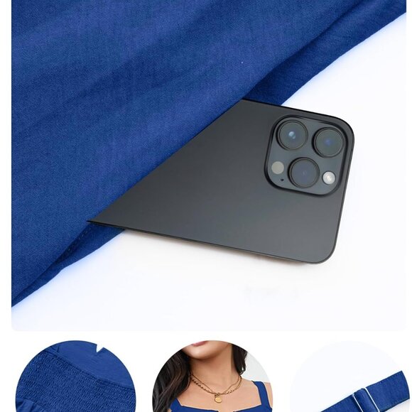 Plus Size V-Neck Sleeveless Maxi Dress with Pockets for Wedding and Formal - Picture 4 of 7